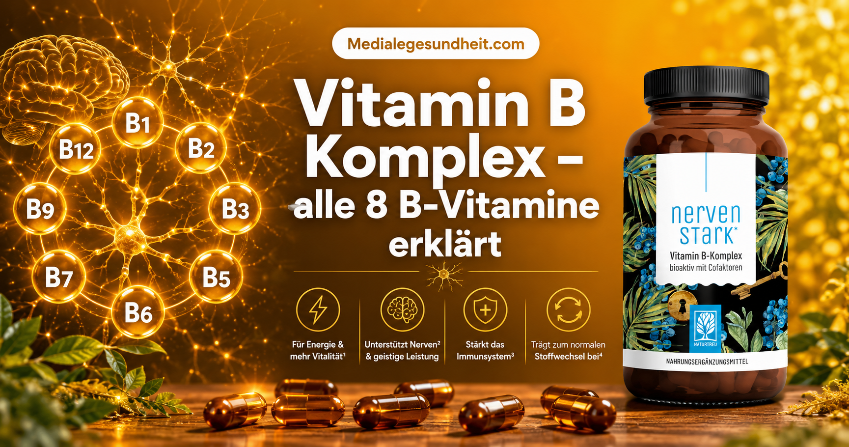 Vitamin B Komplex Wirkung – alle 8 B-Vitamine erklärt