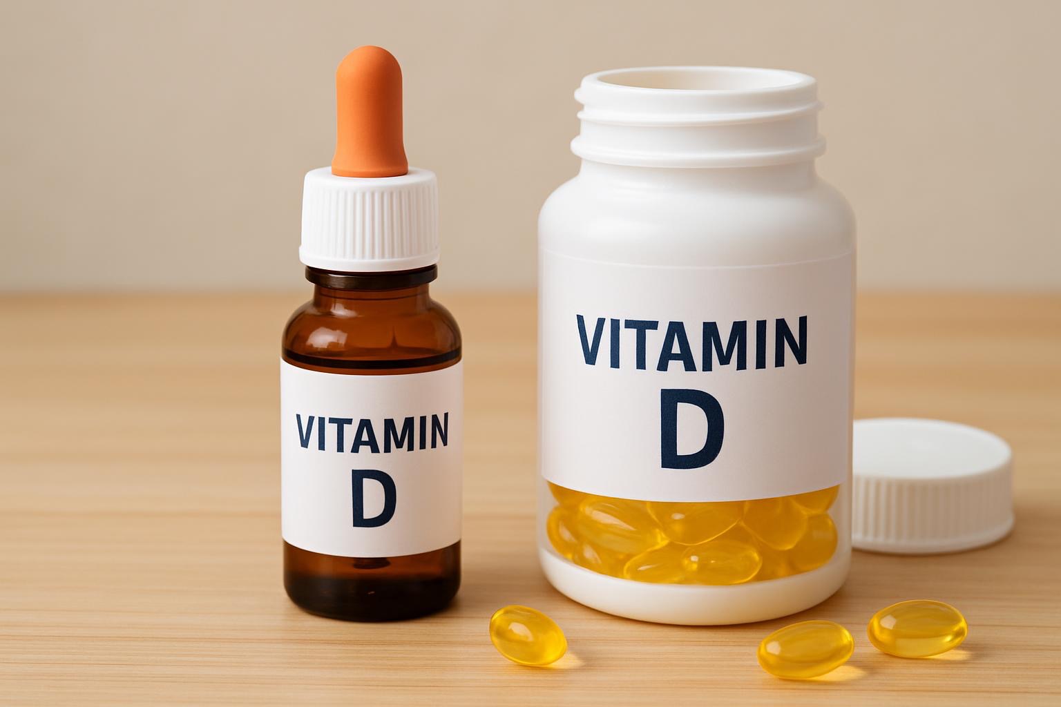 Vitamin D in Tropfen und Kapseln