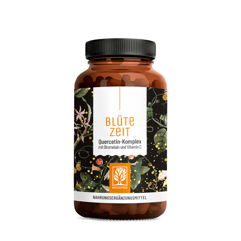 Naturtreu Blütezeit Quercetin Bromelain Vitamin C Komplex vegan Made in Germany