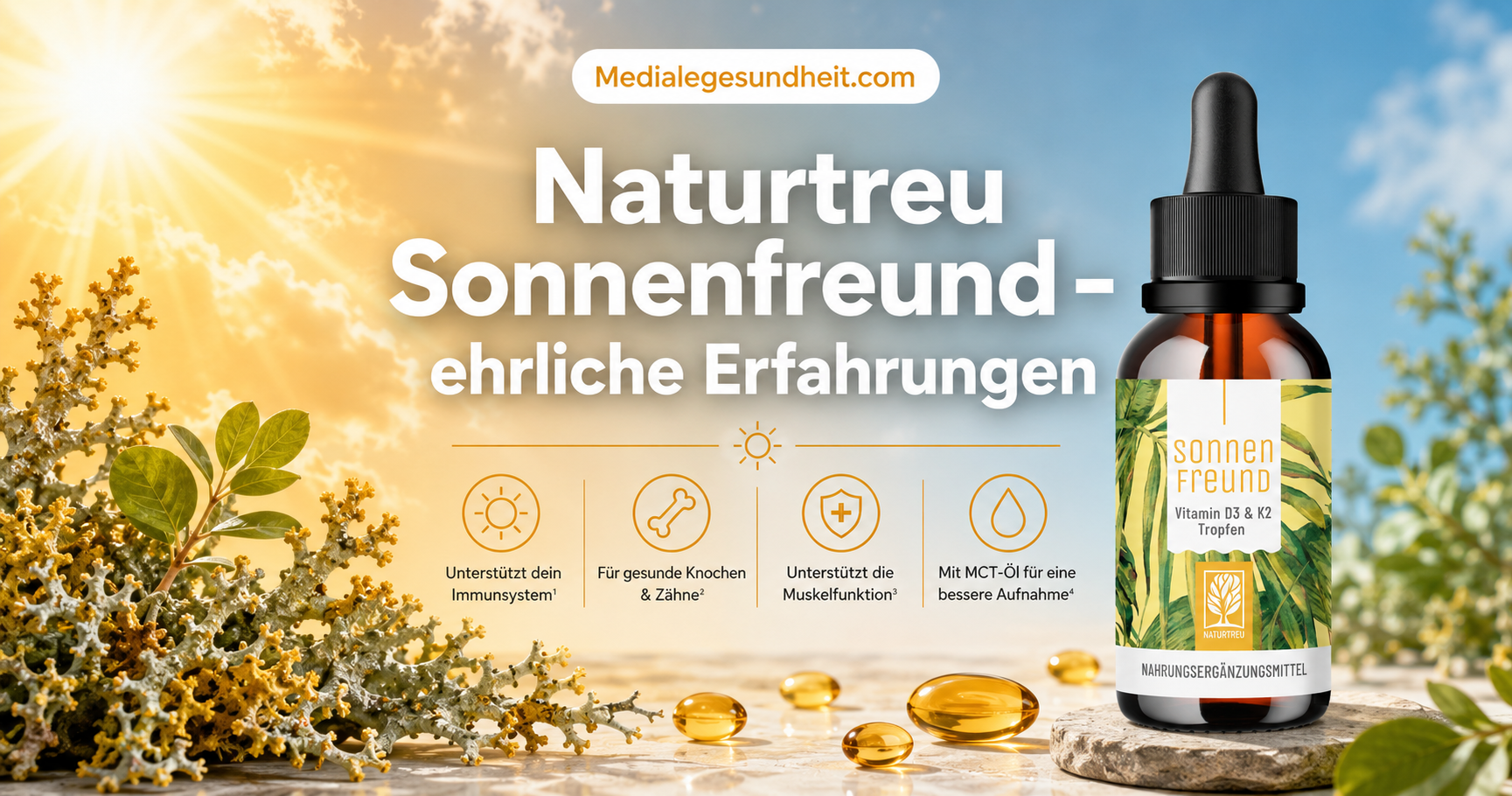 Naturtreu Sonnenfreund Test 2026 – meine ehrlichen Erfahrungen mit den Vitamin D3 & K2 Tropfen