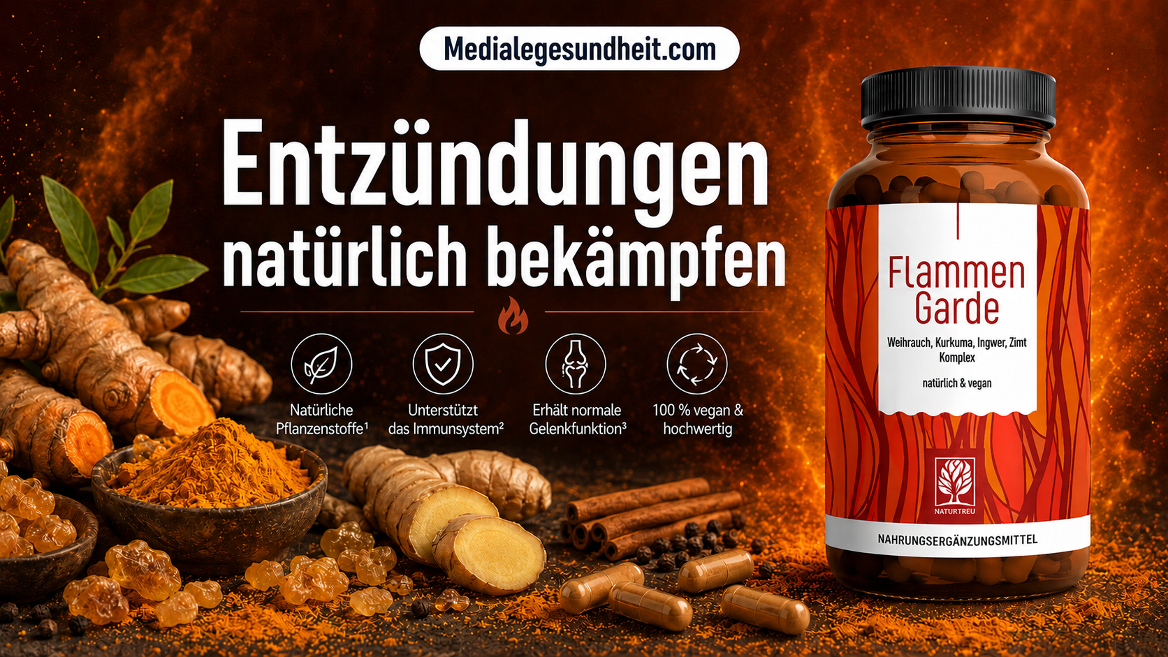 Entzündungen natürlich bekämpfen – was Kurkuma, Weihrauch und Ingwer wirklich leisten