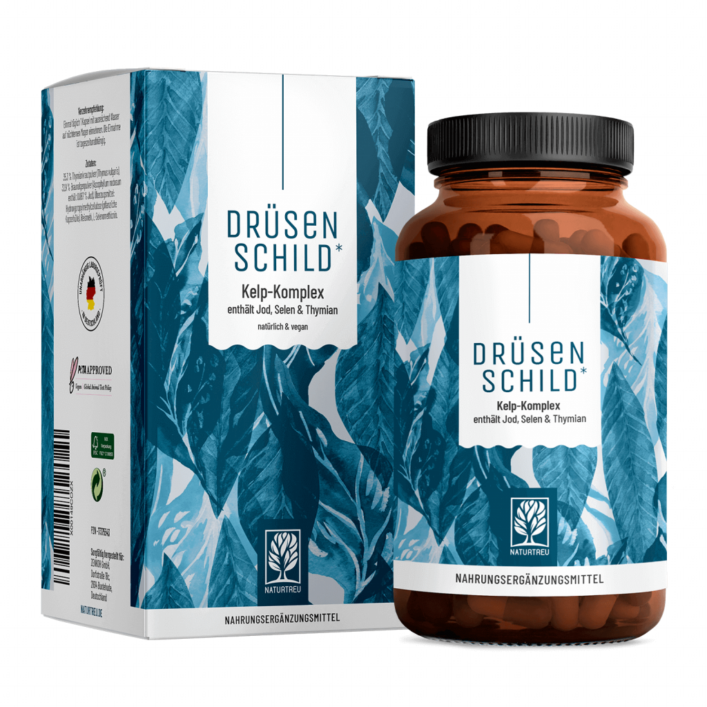 Naturtreu Drüsenschild Schilddrüse Jod Selen Thymian Komplex vegan Made in Germany