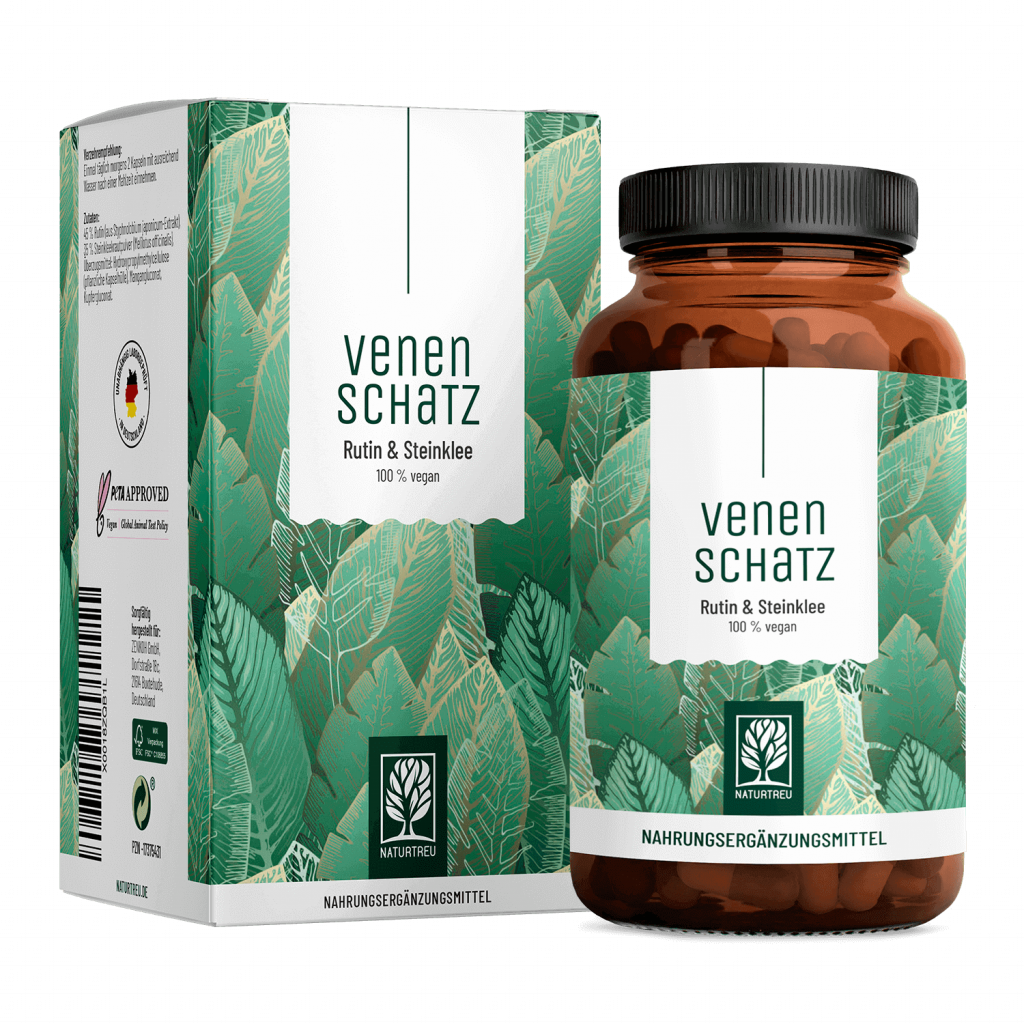 Naturtreu Venenschatz Steinklee Rutin Venenstärke Komplex vegan Made in Germany