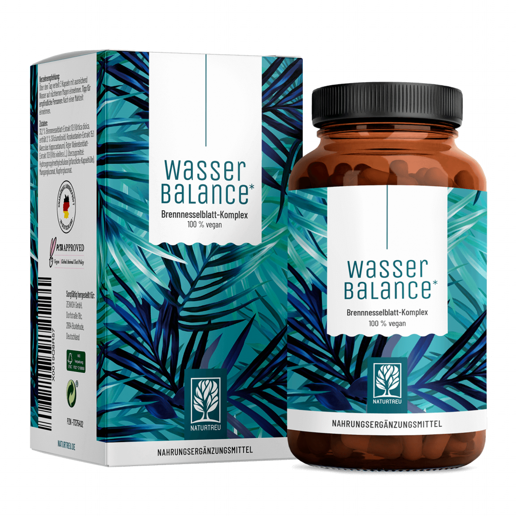Naturtreu Wasserbalance Brennnessel Entwässerung Komplex vegan Made in Germany