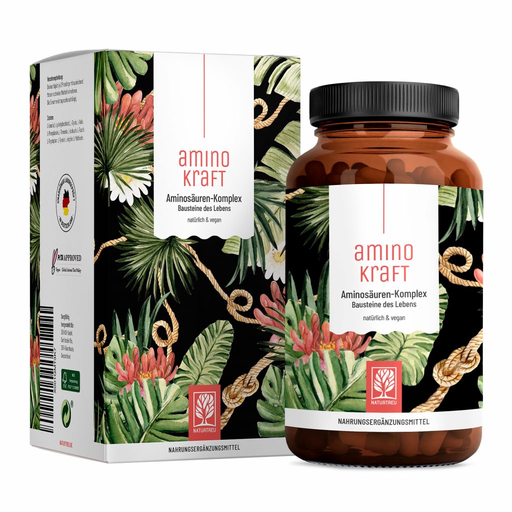 Naturtreu Aminokraft essenzielle Aminosäuren EAA Komplex vegan Kölner Liste Made in Germany
