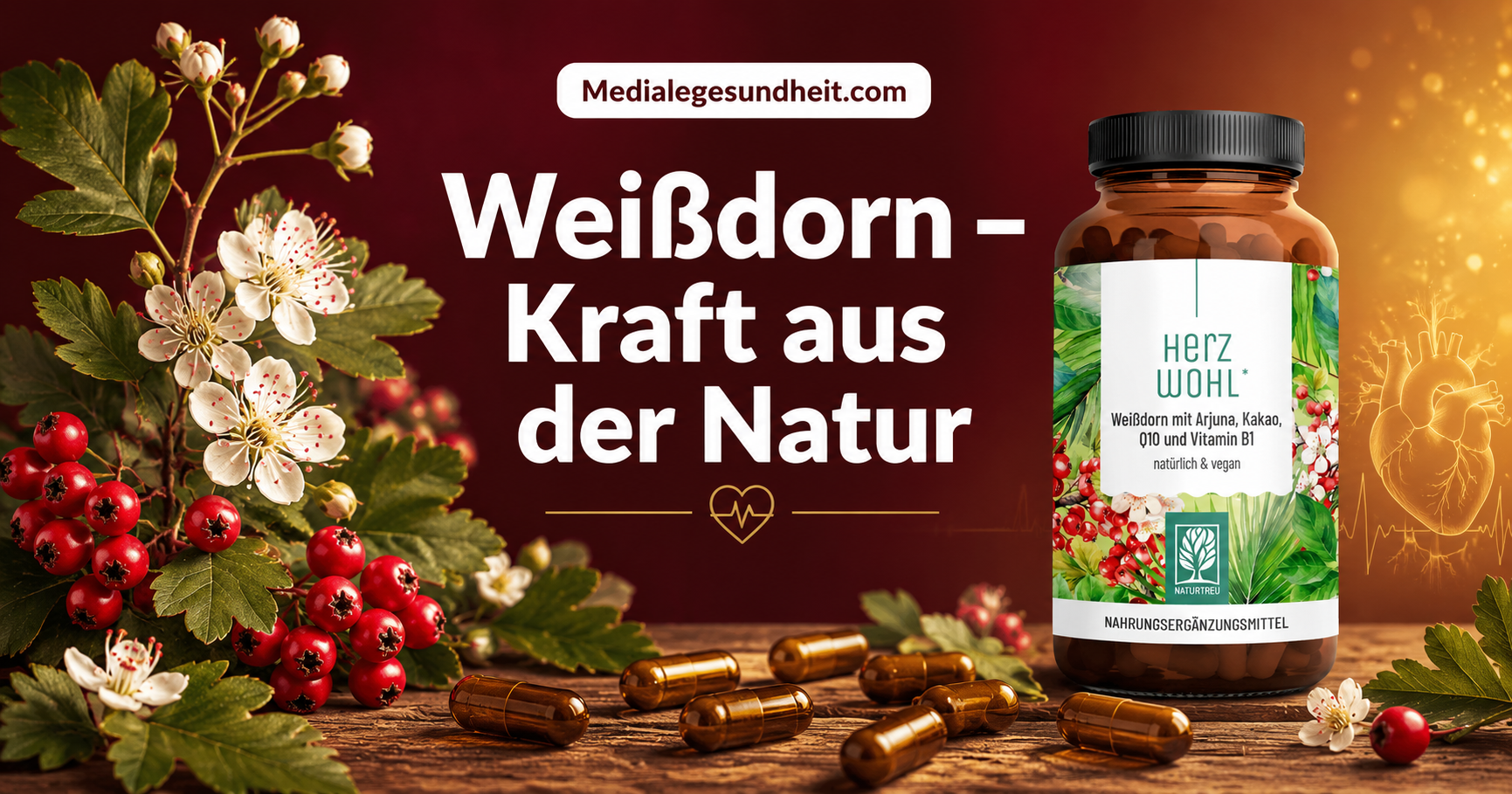 Herzgesundheit natürlich unterstützen – was Weißdorn und Pflanzenstoffe leisten