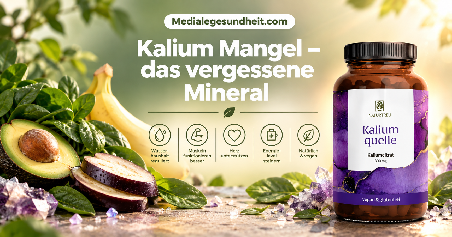 Kalium Mangel – das vergessene Mineral und was die Naturtreu Kaliumquelle leistet