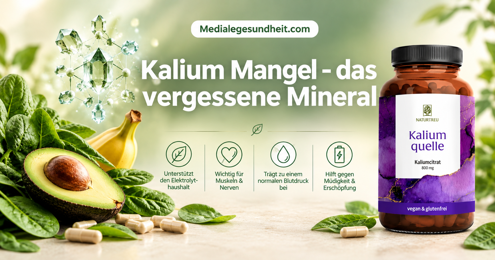 Kalium Mangel – das vergessene Mineral und was die Naturtreu Kaliumquelle leistet